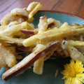 しおりのテーマ's cooksnap of when they made サツマイモとキノコのかき揚げ.