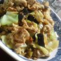 羽尼うに's cooksnap of when they made 茄子とキャベツの肉野菜炒め☆.