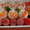 Nekozame's cooksnap of when they made ＊キャラおかず＊　パクオ＆パクコちゃん♡.
