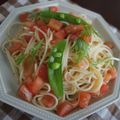 momo☆yuzu's cooksnap of when they made 簡単♪トマトの冷製パスタ.