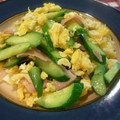 レオン犬's cooksnap of when they made きゅうり&卵のささっと炒め♪.