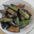 こうちぴ's cooksnap of when they made 茄子とオクラの炒め物.