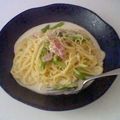 ★みんと★'s cooksnap of when they made アスパラとベーコンのクリームチーズパスタ.