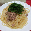 初代はぁ子's cooksnap of when they made さんま塩焼と梅と大葉のパスタ。.