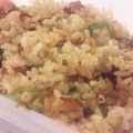 MofeMofee's cooksnap of when they made ベーコンと玉葱とオクラのコンソメ炒飯.