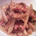 なにぬねにょろん's cooksnap of when they made ✿ハムと大根の皮で簡単きんぴら✿.