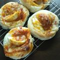 チュリップス's cooksnap of when they made HBで♥ｵﾆｵﾝ&ﾍﾞｰｺﾝのうずら乗せ.