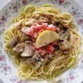 Hongcho's cooksnap of when they made ツナとトマトのパスタ.