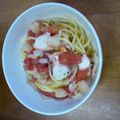 らぶ☆どな's cooksnap of when they made ＊たことトマトの冷たいパスタ＊.