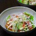 annanotomo's cooksnap of when they made カニカマ・玉ねぎ・きゅうりの酢漬けサラダ.