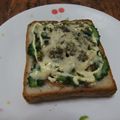 よちりん's cooksnap of when they made ゴーヤのお好み焼き風味のトースト.
