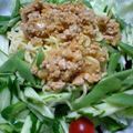 Qoo9's cooksnap of when they made 玉ねぎたっぷり肉みそあんの冷やしうどん.