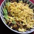 羽尼うに's cooksnap of when they made フライパン一つ☆たまごのっけ豚ポン炒め☆.