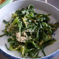 餃子kouraku's cooksnap of when they made エリンギとニラのゴマあえ.