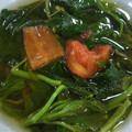 ∞まち∞'s cooksnap of when they made トマトとモロヘイヤのさっぱりスープ　　一人分４６kcal　塩分1.4ｇ.