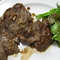 チヒナコ's cooksnap of when they made ソースで驚くほど美味しくなる☆ステーキ☆.