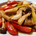 mmameco's cooksnap of when they made エリンギ・長芋・トマトの中華風塩炒め.