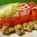 おらんでう～たん's cooksnap of when they made 鶏むね肉のソテー・トマトジャム添え.