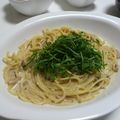 とっちゃん♪'s cooksnap of when they made イカの塩辛☆濃厚味噌クリームパスタ.