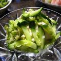 たなか家's cooksnap of when they made オクラときゅうりのぴり辛ナムル.