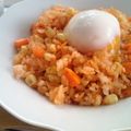 よーちゃん！'s cooksnap of when they made 温玉のっけケチャップライス♡♥塩で.