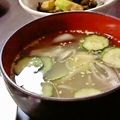 うに１１８'s cooksnap of when they made 冷汁風♫冷たい胡瓜のお味噌汁☆.
