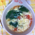 mukudy's cooksnap of when they made トマトとモロヘイヤの中華風卵スープ.