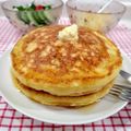 在宅勤務のおじさん's cooksnap of when they made 豆腐でもっちもち分厚いホットケーキ.
