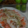 takaone's cooksnap of when they made 絶品☆新玉ねぎとスモークサーモンのサラダ.