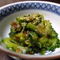 いなかの蕎麦屋's cooksnap of when they made ゴーヤのおひたし☆かつお風味.