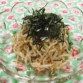 moruchama's cooksnap of when they made ∮もやしと三つ葉のわさびマヨ✰彡サラダ∮.