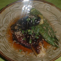 Jock's cooksnap of when they made 揚げ茄子とオクラの胡麻煮.