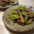 さるちゃんばなな's cooksnap of when they made 豚バラとゴーヤのからし和え.