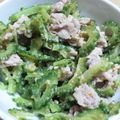 mirimomika's cooksnap of when they made ゴーヤと豚しゃぶの味噌ドレッシングサラダ.