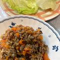 あきのん☆'s cooksnap of when they made 野菜不足解消!!中華風ひき肉レタス包み.