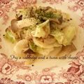 motchan's cooksnap of when they made キャベツとツナのチーズ炒め.