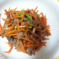 さばみりんちゃん's cooksnap of when they made 簡単♪ピーマンと人参のめんつゆ肉炒め★.