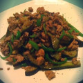 Ｅ－１０'s cooksnap of when they made 簡単！茄子とピーマン鶏挽肉オイスター炒め.