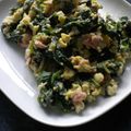 principito's cooksnap of when they made ほうれん草＆ベーコンの卵炒め.
