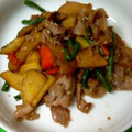 ゆりぼぉ's cooksnap of when they made さつまいもと豚肉の黒ゴマ炒め♪.