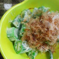 ゆみらんたん's cooksnap of when they made ☺オクラのワサマヨ和え☺.