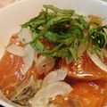 さんぱうろ's cooksnap of when they made サーモンの漬け丼.