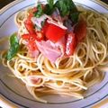 Hana1025's cooksnap of when they made 母の味☆トマト＆バジルの冷製パスタ.