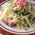 Giant corn's cooksnap of when they made セロリと豆苗の塩焼きそば.