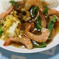 ピンクのたまご's cooksnap of when they made ☆☆エビ＆チンゲン菜＆卵のあんかけ丼☆☆.