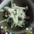 はらぺこ青虫's cooksnap of when they made ☆しめじときゅうりで胡麻サラダ☆.