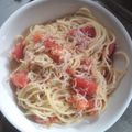 prettykel's cooksnap of when they made トマトとしらすのパスタ.