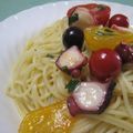 みそじーさん's cooksnap of when they made たことトマトと青じその冷製パスタ.