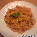 KinKame's cooksnap of when they made トマトとオイルサーディンのファルファッレ.
