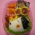 うっちゃん❤'s cooksnap of when they made キャラ弁✿1分deスヌーピーおにぎり.